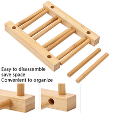 Load image into Gallery viewer, Multi-Purpose Bowl Disc Rack Kitchen Drain Rack Bamboo Tableware Storage Rack, Layer (specification): 2 Grid, 2 Grid, 4 Grid, 7 Grid, 8 Grid