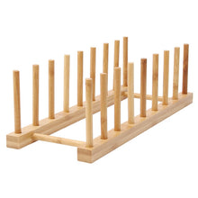 Load image into Gallery viewer, Multi-Purpose Bowl Disc Rack Kitchen Drain Rack Bamboo Tableware Storage Rack, Layer (specification): 2 Grid, 2 Grid, 4 Grid, 7 Grid, 8 Grid