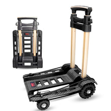 Load image into Gallery viewer, SELORSS BY04 Folding Small Pulley Car Aluminum Pull Rod Luggage Car Hand Carts Travel Shopping Move Goods And Buy Groceries Car