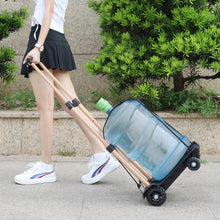 Load image into Gallery viewer, SELORSS BY04 Folding Small Pulley Car Aluminum Pull Rod Luggage Car Hand Carts Travel Shopping Move Goods And Buy Groceries Car