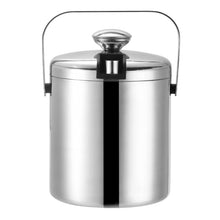 Load image into Gallery viewer, 304 Stainless Steel Ice Bucket Double-Layer Hollow Bar Beer Wine Barrel With Ice Clip, Capacity: 1.3L, 1.3L With Ice Clip