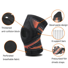 Load image into Gallery viewer, Sports Spring Supported Knee Brace Compression Protection Patella Riding Protective Gear, One Size