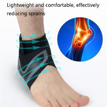Load image into Gallery viewer, Sports Compression Anti-Sprain Ankle Guard Outdoor Basketball Football Climbing Protective Gear, Specification: S, Left Foot (Black Green)