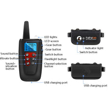 Load image into Gallery viewer, PaiPaitek PD526V-2 1 In 2 100-Speed Sound Vibration Remote Control Training Dog Device Anti-Barking Device Electronic Remote Control Collar, PD526V-2