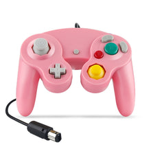 Load image into Gallery viewer, 2 PCS Single Point Vibrating Controller Wired Game Controller For Nintendo NGC / Wii, White, Pink, Yellow, Red, Purple, Green, Blue, Black, Silver, Orange