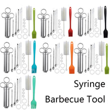Load image into Gallery viewer, Stainless Steel Spice Syringe Barbecue Tool Turkey Needle Set, 14 in 1 (Green), 14 in 1 (Black), 14 in 1 (Blue), 14 in 1 (Orange), 14 in 1 (Gem Green), 14 in 1 (White Orange)