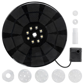 Colorful Lamp Battery Solar Fountain Floating Landscape Fountain, Colorful Lamp Fountain