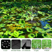 Load image into Gallery viewer, Colorful Lamp Battery Solar Fountain Floating Landscape Fountain, Colorful Lamp Fountain