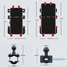 Load image into Gallery viewer, Motorcycle Metal Navigation Mobile Phone Bracket,Style:, Rearview Mirror Installation (Anti-theft), Rearview Mirror Installation (Hand Twist), Thin Tube Fixation (Anti-theft), Thin Tube Fixation (Hand Twist), Handle Installation (Anti-theft)           ...