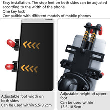 Load image into Gallery viewer, Motorcycle Metal Navigation Mobile Phone Bracket,Style:, Rearview Mirror Installation (Anti-theft), Rearview Mirror Installation (Hand Twist), Thin Tube Fixation (Anti-theft), Thin Tube Fixation (Hand Twist), Handle Installation (Anti-theft)           ...