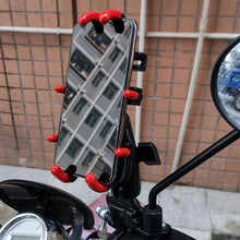 Load image into Gallery viewer, Motorcycle Metal Navigation Mobile Phone Bracket,Style:, Rearview Mirror Installation (Anti-theft), Rearview Mirror Installation (Hand Twist), Thin Tube Fixation (Anti-theft), Thin Tube Fixation (Hand Twist), Handle Installation (Anti-theft)           ...