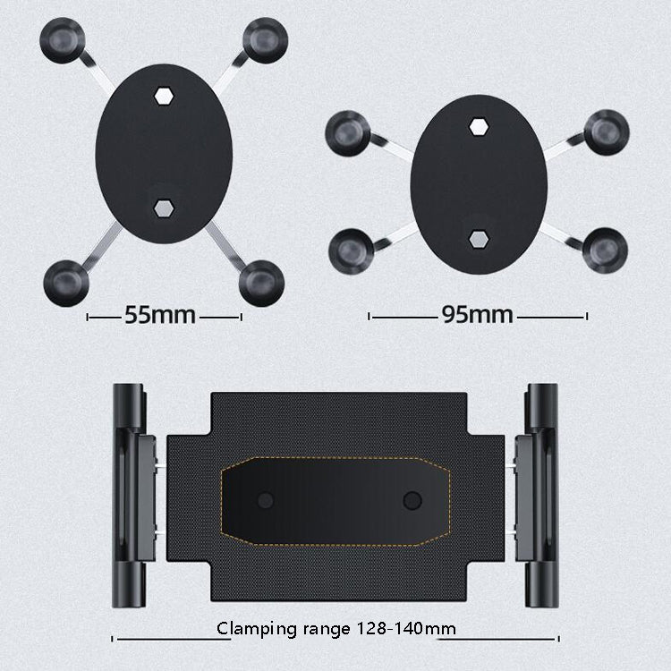 Bus Truck Mobile Phone Bracket Suction Cup Car Mobile Phone Bracket, Folding Flat Back Clip