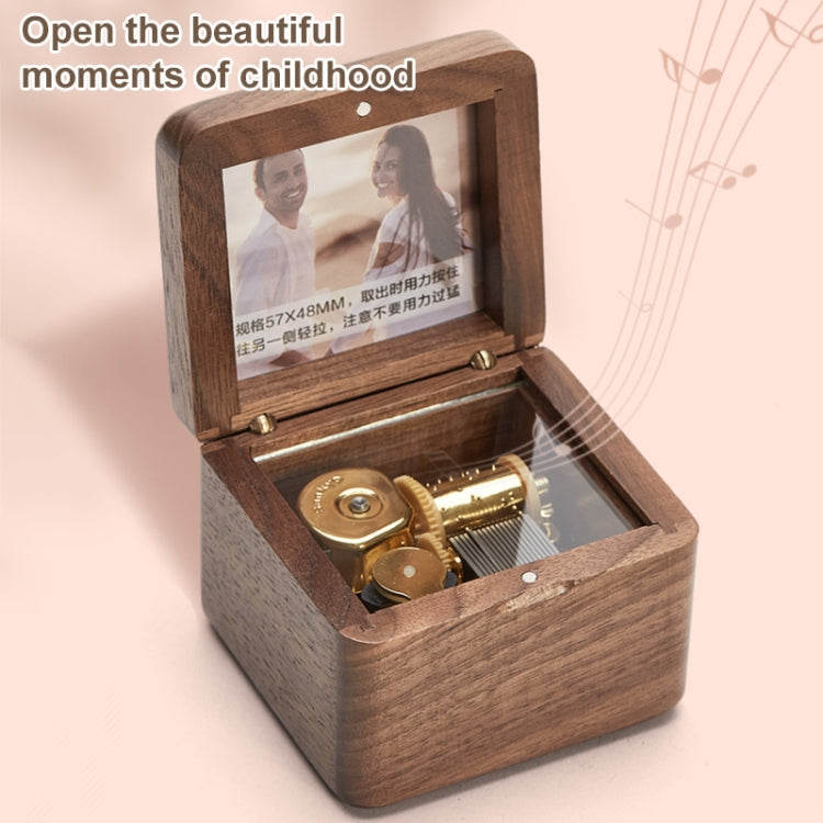 Frame Style Music Box Wooden Music Box Novelty Valentine Day Gift,Style: