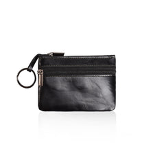 Load image into Gallery viewer, AP122 Leather Mini Multifunctional Coin Purse Small Card Holder Retro Zipper Short Clutch, Black, Dark Brown, Brown, Light Brown, Purple Red, Army Green, Navy Blue