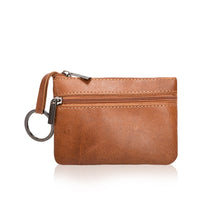 Load image into Gallery viewer, AP122 Leather Mini Multifunctional Coin Purse Small Card Holder Retro Zipper Short Clutch, Black, Dark Brown, Brown, Light Brown, Purple Red, Army Green, Navy Blue