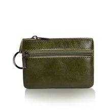 Load image into Gallery viewer, AP122 Leather Mini Multifunctional Coin Purse Small Card Holder Retro Zipper Short Clutch, Black, Dark Brown, Brown, Light Brown, Purple Red, Army Green, Navy Blue