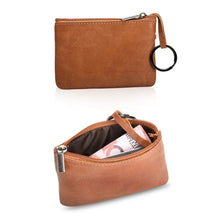 Load image into Gallery viewer, AP122 Leather Mini Multifunctional Coin Purse Small Card Holder Retro Zipper Short Clutch, Black, Dark Brown, Brown, Light Brown, Purple Red, Army Green, Navy Blue