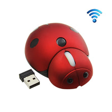 Load image into Gallery viewer, CM0184 3000 DPI 3-keys Mini Ladybug 2.4G Wireless Mouse Personalized Wireless Mouse, Red, Blue
