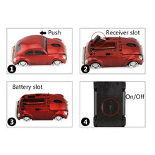 Load image into Gallery viewer, CM0010B 1200 DPI 3-keys Car Shape Wireless Mouse, Yellow, Red, Blue, Black