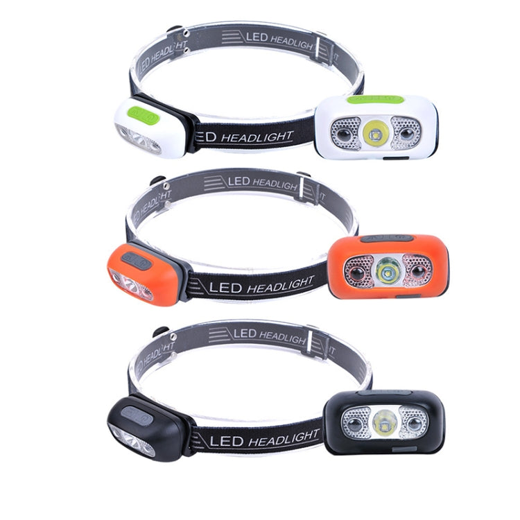 Smart Sensor Outdoor USB Headlight LED Portable Strong Light Night Running Headlight, Black 3W 100LM, White 3W 100LM, Orange 3W 100LM, Black 5W 140LM, White 5W 140LM, Orange 5W 140LM