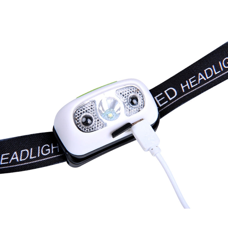 Smart Sensor Outdoor USB Headlight LED Portable Strong Light Night Running Headlight, Black 3W 100LM, White 3W 100LM, Orange 3W 100LM, Black 5W 140LM, White 5W 140LM, Orange 5W 140LM