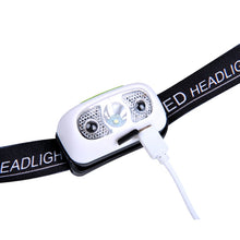 Load image into Gallery viewer, Smart Sensor Outdoor USB Headlight LED Portable Strong Light Night Running Headlight, Black 3W 100LM, White 3W 100LM, Orange 3W 100LM, Black 5W 140LM, White 5W 140LM, Orange 5W 140LM