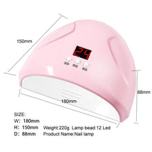 Load image into Gallery viewer, Smart Sensor Nail Phototherapy Lamp Manicure Tool Baking Lamp, Red, Yellow, Blue, Purple, Green, Pink, White