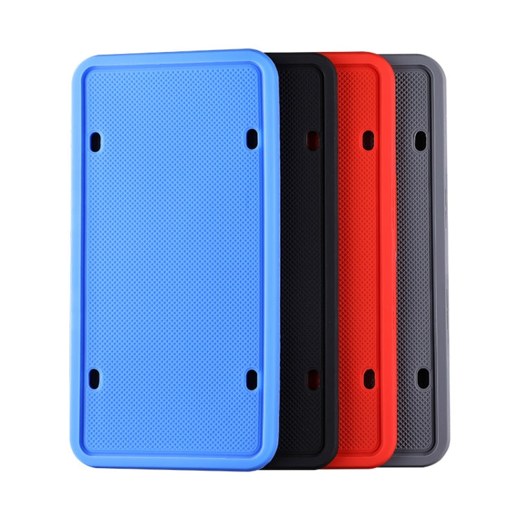 2 Sets Waterproof Rustproof Non-damaging Car Paint Silicone License Plate Frame, US Black, US Gray, US Red, US Blue, Black, Gray, Red, Blue