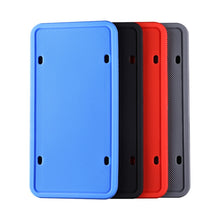 Load image into Gallery viewer, 2 Sets Waterproof Rustproof Non-damaging Car Paint Silicone License Plate Frame, US Black, US Gray, US Red, US Blue, Black, Gray, Red, Blue
