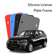 Load image into Gallery viewer, 2 Sets Waterproof Rustproof Non-damaging Car Paint Silicone License Plate Frame, US Black, US Gray, US Red, US Blue, Black, Gray, Red, Blue