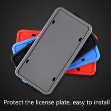 Load image into Gallery viewer, 2 Sets Waterproof Rustproof Non-damaging Car Paint Silicone License Plate Frame, US Black, US Gray, US Red, US Blue, Black, Gray, Red, Blue