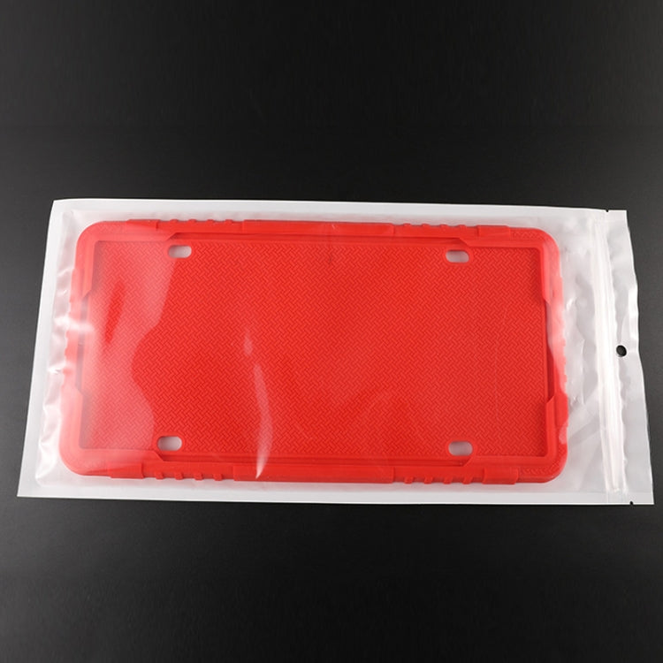 2 Sets Waterproof Rustproof Non-damaging Car Paint Silicone License Plate Frame, US Black, US Gray, US Red, US Blue, Black, Gray, Red, Blue