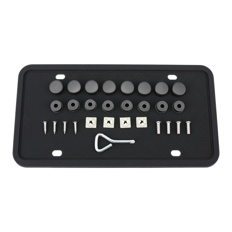 2 Sets Waterproof Rustproof Non-damaging Car Paint Silicone License Plate Frame, US Black, US Gray, US Red, US Blue, Black, Gray, Red, Blue
