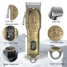 Load image into Gallery viewer, RESUXI Retro Piaget Hair Clipper LCD Digital Display High-Power Hair Clipper, JM-106 EU Plug, JM-106 US Plug