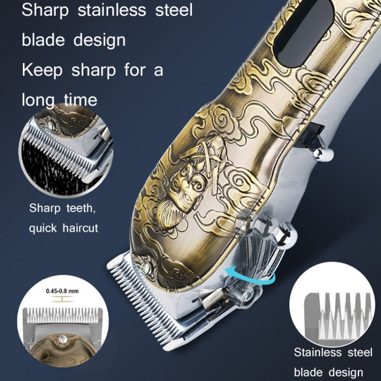 RESUXI Retro Piaget Hair Clipper LCD Digital Display High-Power Hair Clipper, JM-106 EU Plug, JM-106 US Plug