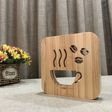 Load image into Gallery viewer, FS-T1879W 2.5W 3D Coffee LED Wooden Table Lamp Bedroom Night Light, Coffee