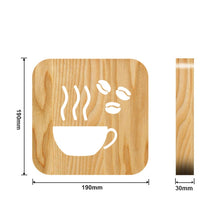 Load image into Gallery viewer, FS-T1879W 2.5W 3D Coffee LED Wooden Table Lamp Bedroom Night Light, Coffee