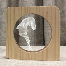 Load image into Gallery viewer, FS-A3762W 3D Horse Wooden Table Lamp Bedroom Night Light, Horse