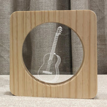 Load image into Gallery viewer, FS-A3272W Guitar Musical Instrument Solid Wood Frame Night Light, Guitar