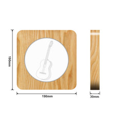 Load image into Gallery viewer, FS-A3272W Guitar Musical Instrument Solid Wood Frame Night Light, Guitar