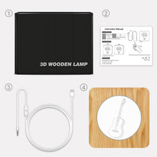 Load image into Gallery viewer, FS-A3272W Guitar Musical Instrument Solid Wood Frame Night Light, Guitar