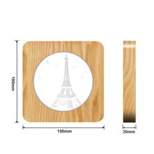 Load image into Gallery viewer, FS-A2821-02W Eiffel Tower Shape USB Solid Wood Table Lamp LED Night Light, Eiffel Tower