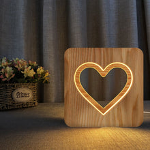Load image into Gallery viewer, FS-T2158W Romantic Valentine Birthday Gift Wooden Night Light Home Decoration Decoration, Valentine