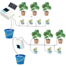 Load image into Gallery viewer, G89456 Solar Intelligent Voice Timing Automatic Flower Watering Device Lazy Plant Dripper, Single Pump 10 Sets, Single Pump 15 Sets, Double Pump 15 Sets 10M Tube, Double Pump 20 Sets Drop 15M Tube, Double Pump 30 Sets 20M Tube