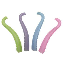 10 PCS TPR Soft Plastic Octopus Tentacles Finger Cover Toys Tricky Prank Finger Puppet, Random Color Delivery