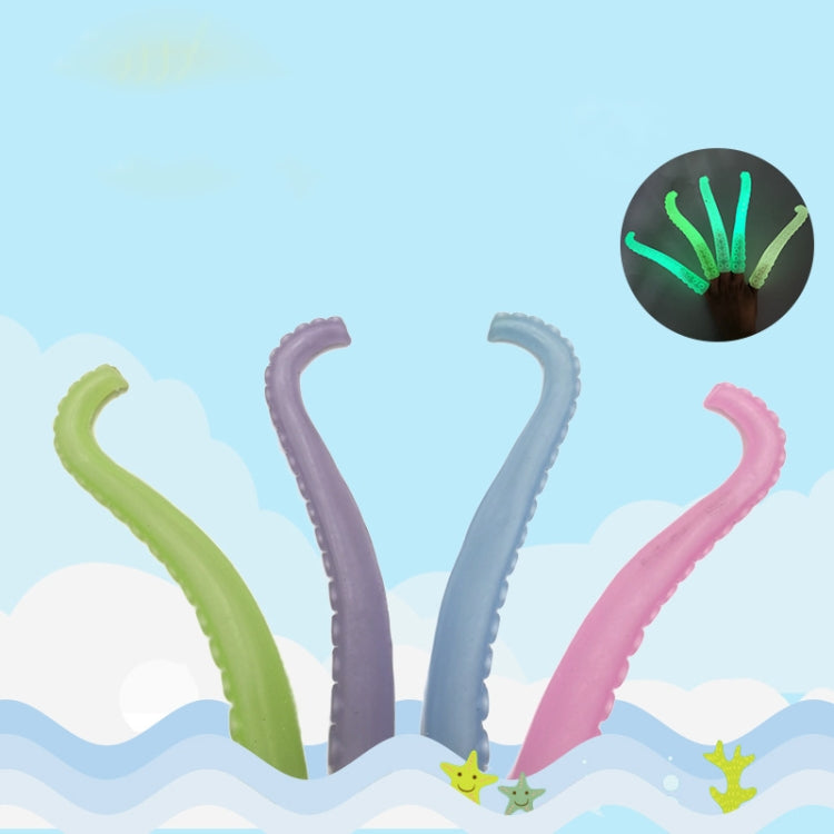 10 PCS TPR Soft Plastic Octopus Tentacles Finger Cover Toys Tricky Prank Finger Puppet, Random Color Delivery