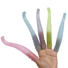 Load image into Gallery viewer, 10 PCS TPR Soft Plastic Octopus Tentacles Finger Cover Toys Tricky Prank Finger Puppet, Random Color Delivery
