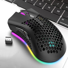 Load image into Gallery viewer, K-Snake BM600 1600 DPI 7-keys Hollow Lightweight Wireless Charging RGB Colorful Gaming Mouse, Wireless BM600 Black, Wireless BM600 White, Wireless BM600 Pink, Wireless BM600 Cyan