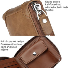 Load image into Gallery viewer, WEIXIER W98 Men Hand Take Short Wallet Zipper Bag, Dark Brown, Khaki, Black