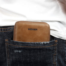 Load image into Gallery viewer, WEIXIER W98 Men Hand Take Short Wallet Zipper Bag, Dark Brown, Khaki, Black